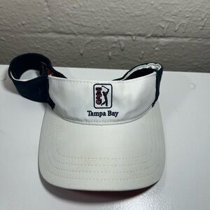 Tampa Bay White and Navy Blue Visor: TPC Golf Hat